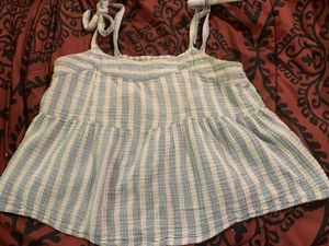 Old Navy Blue And White Striped Tie Strap Top Size L - Picture 1 of 3