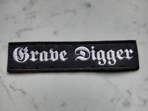 GRAVE DIGGER PATCH SMALL LOGO STRIPE Aufnäher 15x3,5cm Accept Heavy Metal - Bild 1 von 3