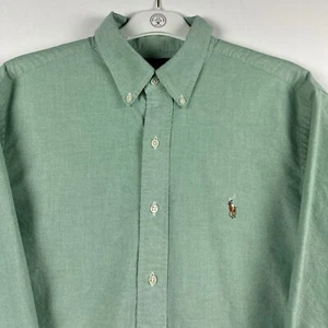 Ralph Lauren Men's Classic Fit Sz 16.5 32/33 Green Long Sleeve Button Down Pony - Picture 1 of 9