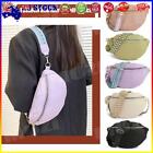 Chest Bag PU Leather Crossbody Bag Fashion Solid Color Simple for Outdoor Hiking