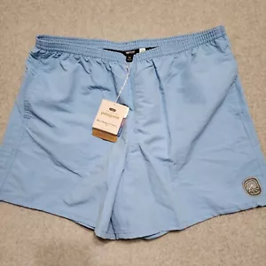 Pantaloncini uomo Patagonia Baggies 5" cuciture interne CC Lago blu XXL foderati multiuso NUOVI $65 - Foto 1 di 19