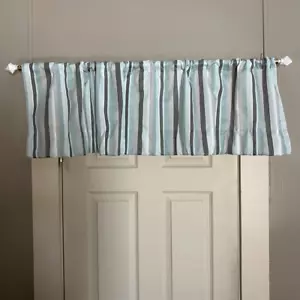 Essential home striped multi color curtain 2 panels available 56.5”x15.5” - Picture 1 of 6