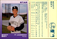 Scott Gay 1988 Star Ft. Lauderdale Yankees #9 Card *AutographDen*