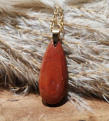 Pendentif en Jaspe rouge - Photo 1/4