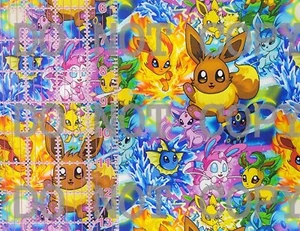 Custom 100% Cotton Woven Fabric Pokemon Characters By the 1/4 Yard 9x56 - Picture 1 of 2