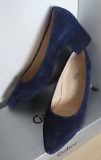 GABOR Ladies Court Shoes, Size 6 in Navy Suede, 2