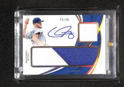 2019 Immaculate #D-CF Caleb Ferguson Auto /49 Near Mint - Image 1 of 2