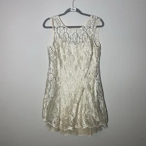 Betsy & Adam Women's Cream Lace Mini Cocktail Dress Size 10 NWT Formal - Picture 1 of 11