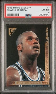 1995 Topps Gallery Shaquille O’Neal #1 PSA 8 NM-MT Orlando Magic HOF Center - Picture 1 of 4