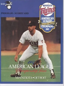 1987 Minnesota Twins vs. Detroit Tigers ALCS Playoffs Program: Gary Gaetti - Picture 1 of 6
