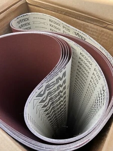 Box Of 5—-44 1/2” X 103” Aluminum Oxide Sanding Belts P120 Grit VSM KK504X - Picture 1 of 3