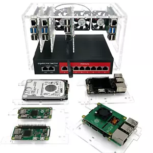 8 Slot Cluster Cloudlet:For Raspberry Pi5, 4B and other single board computer - Picture 1 of 45