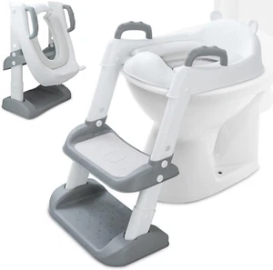 Snarflun Riduttore Wc per Bambini Con Scaletta Sedile Morbido Cuscino Portatile - Foto 1 di 7