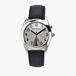 QIATKWH Deutsch sprechende Uhr,Zifferblatt mit Sonnenmuster, Gehäuse aus - Bild 1 von 6