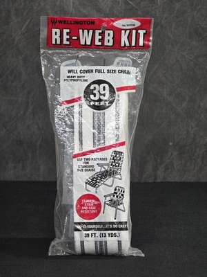 Silla de césped de aluminio Wellington de colección con correas de 39' a rayas blancas/grises Foto 1 de 4