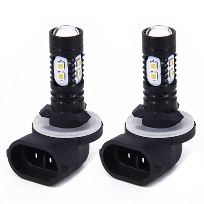 2pcs 50W White 6500K Car LED Fog Driving Lights 881/862/886/889/894/896/898 - Image 1 of 4