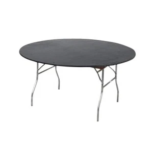 Kwik-Covers 60" Round Fitted Plastic Table Covers, 5 Pack () Black - Picture 1 of 8