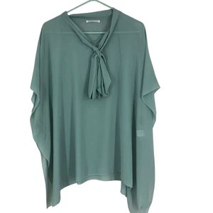 Damenbluse meerschaumgrün transparent Kaftan-Stil transparent, Überwurf, Corpcore Größe Einheitsgröße - Bild 1 von 12