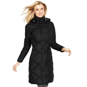 Abrigo acolchado largo acolchado negro 75 % plumón Parka The North Face XS para mujer - Imagen 1 de 15