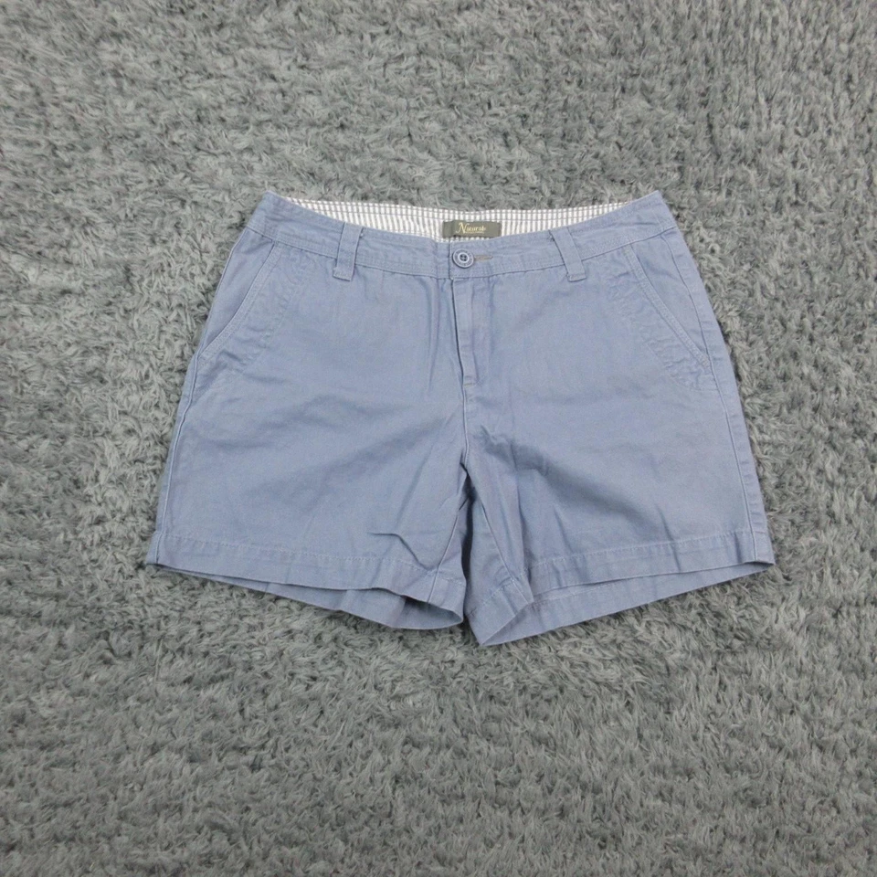 Natural Reflections Shorts Womens 6 Light Blue Chino Cotton Casual 29x5* - Image 1 of 4