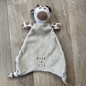 Baby Comforter Blanket TU Sainsburys Beige Giraffe Born In 2024 Soother Soft gc - Picture 1 of 7