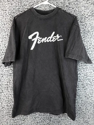 Camiseta H&M Para Hombre Talla XSmall Negra Gráfico Fender Ajuste Grande Foto 1 de 4