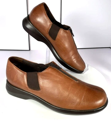 Zapatos Mocasines MUNRO Mujer American Vail Cuero Marrón Cremallera Frontal Cuero, 8 COMO NUEVOS Foto 1 de 4