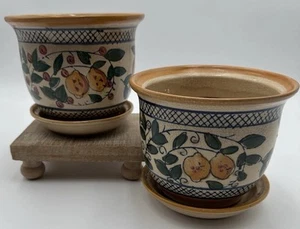 Vintage Flower Pots 2 Italian Style/Possibly Italian CeramicsClassicLemon Design - Picture 1 of 23