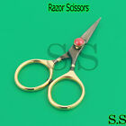 1 New Fly Fishing Razor scissors 4" Gem stone series Black & Gold BTS-43