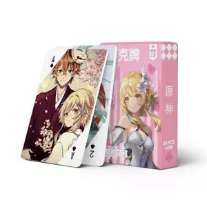 Genshin Impact Anime Collection Card Poker Playing Game Girl Cards 54 Cards - Picture 1 of 1