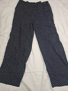 Express Damengröße M 100 % Polyester marineblau gepunktet durchsichtige Hosen Pt10 #5 - Bild 1 von 6