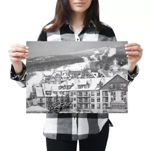 A3 - Mont Tremblant Ski Resort Canada Poster 42X29.7cm280gsm(bw) #43251 - Picture 1 of 4