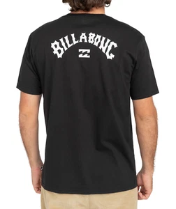 BILLABONG MENS T SHIRT.NEW ARCH WAVE BLACK BACKPRINT SHORT SLEEVED TEE TOP S25 - Picture 1 of 8