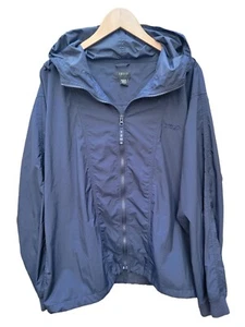 Izod Golf Men's Navy Blue Full Zip Hooded Nylon Light Jacket Size- L - Picture 1 of 3