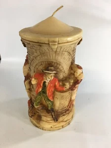 Wax Carved German Candle Very Rare Stumpenferze Candle - Picture 1 of 7