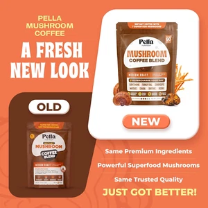 Organic Mushroom Instant Coffee (60 Servings) with 7 Superfood Mushrooms, Gre... - Picture 1 of 12