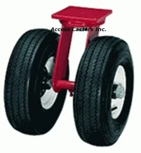 S-72166-PR Hamilton 16" Dual Wheel Pneumatic Swivel Plate Caster, 2,440 lbs Cap - Picture 1 of 2