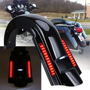 CVO 4" Extended Rear Fender w LED Light for 93-08 Harley Road King Glide EFI FLH - Picture 1 of 12