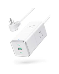RAVPower 6-Port Power Strip, 3 AC Outlets, Flat Plug High Speed Charging - New - Picture 1 of 5