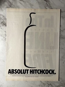 ABSOLUT HITCHCOCK Advertisement From 1997 Magazine. - Picture 1 of 1