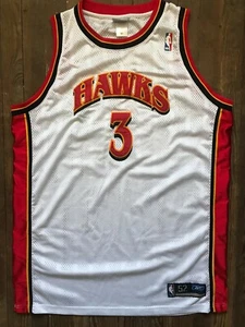 Authentic Shareef Abdur-Rahim Atlanta Hawks Reebok 52 XL NBA White Jersey - Picture 1 of 12