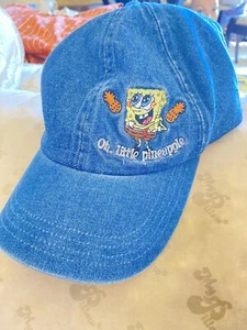 Bob Esponja Pantalones Cuadrados Sombrero Oh, Pequeña Piña Denim - Nickelodeon 2004 De Colección - Imagen 1 de 6