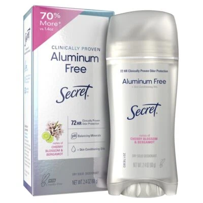 Secret Aluminum Free Deodorant 72 Hour Odor Protection 2.4 Ounce - Image 1 of 4