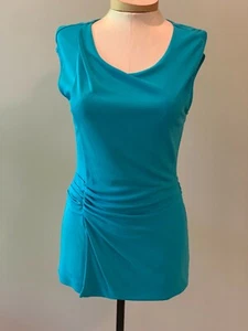 NWT $165 sz XS ETCETERA VINTAGE MATTE STRETCH JERSEY SHIRT WITH RUCHING DETAIL - Picture 1 of 5