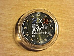 x  RARE 2 Euro France France 2008 Unc. COULEUR