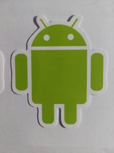 2 PCS Android Decal Vinyl Stickers Die Cut Full Color Laptop Car Google sticker - Afbeelding 1 van 2