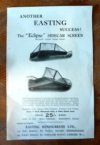 Easting Eclipse Sidecar Screen Advert Easting Windscreens Birmingham - Picture 1 of 1