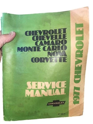 1977 Chevrolet Service Manual - Chevelle Camaro Nova Corvette Monte Carlo Foto 1 de 4
