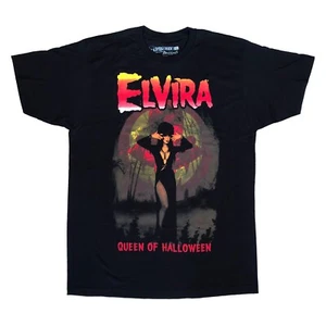 Kreepsville 666 Elvira Queen of Halloween Gothic Punk Mens Black T Shirt Small - Picture 1 of 2