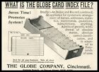 1896 Globe Company Office Factory Business Index Card File Cabinet System 8902